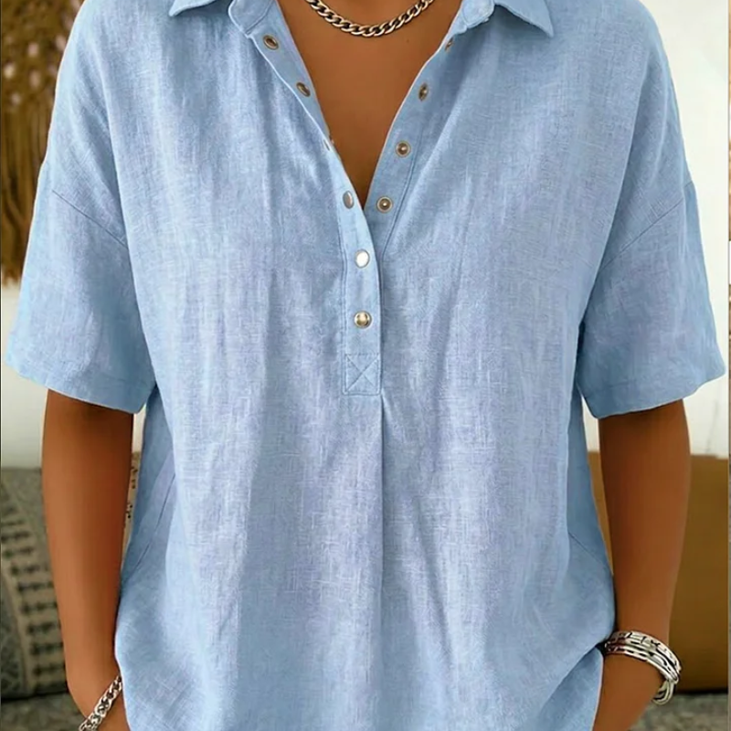 Arabella - Relaxed Fit Button Blouse