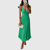 Livia – Cutout Pleated Midi Dress