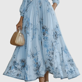 Rowella - Elegant Pleated Maxi Dress