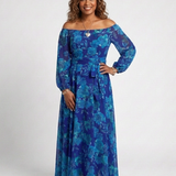 Aspen - Off Shoulder Floral Maxi Dress