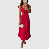 Livia – Cutout Pleated Midi Dress