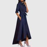 Livienne | Elegant Button-Front Maxi Dress