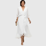Tilly - Elegant V-Neck Chiffon Dress