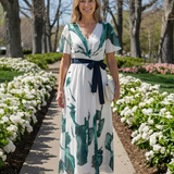 Madison - Flutter Sleeve Belted Maxi Dress