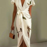 Ruby - Timeless Floral Wrap Dress
