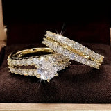 Elegant Eternal Radiance Ring Set