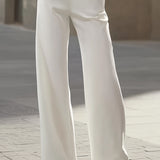 Araminta | Pearl-Embellished White Jumpsuit