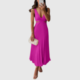 Livia – Cutout Pleated Midi Dress