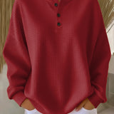 Anne - Cozy Waffle Knit Henley