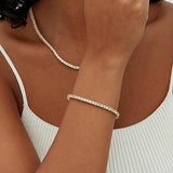 Gold Plated Moissanite Tennis Bracelet