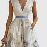 Rowella - Elegant Pleated Maxi Dress