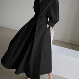Brynn | Elegant Polo Collar A-Line Maxi Dress
