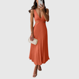 Livia – Cutout Pleated Midi Dress