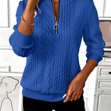 Harriet – Cable Knit Jumper with Zip