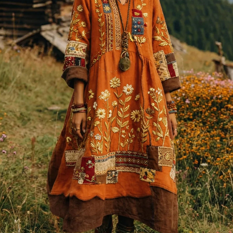 Lara - Elegant Floral Print Dress