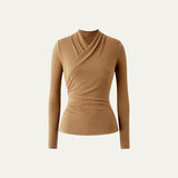 NICA™ - Simple Surplice Long Sleeve Top Medium Length
