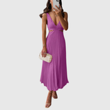 Livia – Cutout Pleated Midi Dress