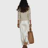 Betsy – Satin Midi Dress with Matching Jumper Set