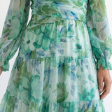 Althea - Long Sleeve Floral Maxi Dress