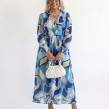 Althea - Long Sleeve Floral Maxi Dress