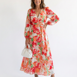 Althea - Long Sleeve Floral Maxi Dress