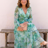 Althea - Long Sleeve Floral Maxi Dress