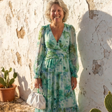Althea - Long Sleeve Floral Maxi Dress