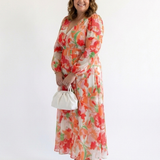 Althea - Long Sleeve Floral Maxi Dress
