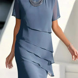 Monika - Short Sleeve Midi Dress