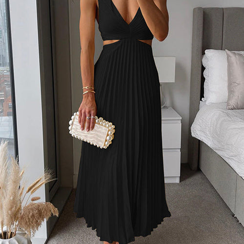 Isabella – Pleated Occasion Maxi Dress