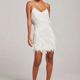 Alicia | Feather Mini Dress