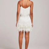 Alicia | Feather Mini Dress