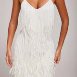Alicia | Feather Mini Dress