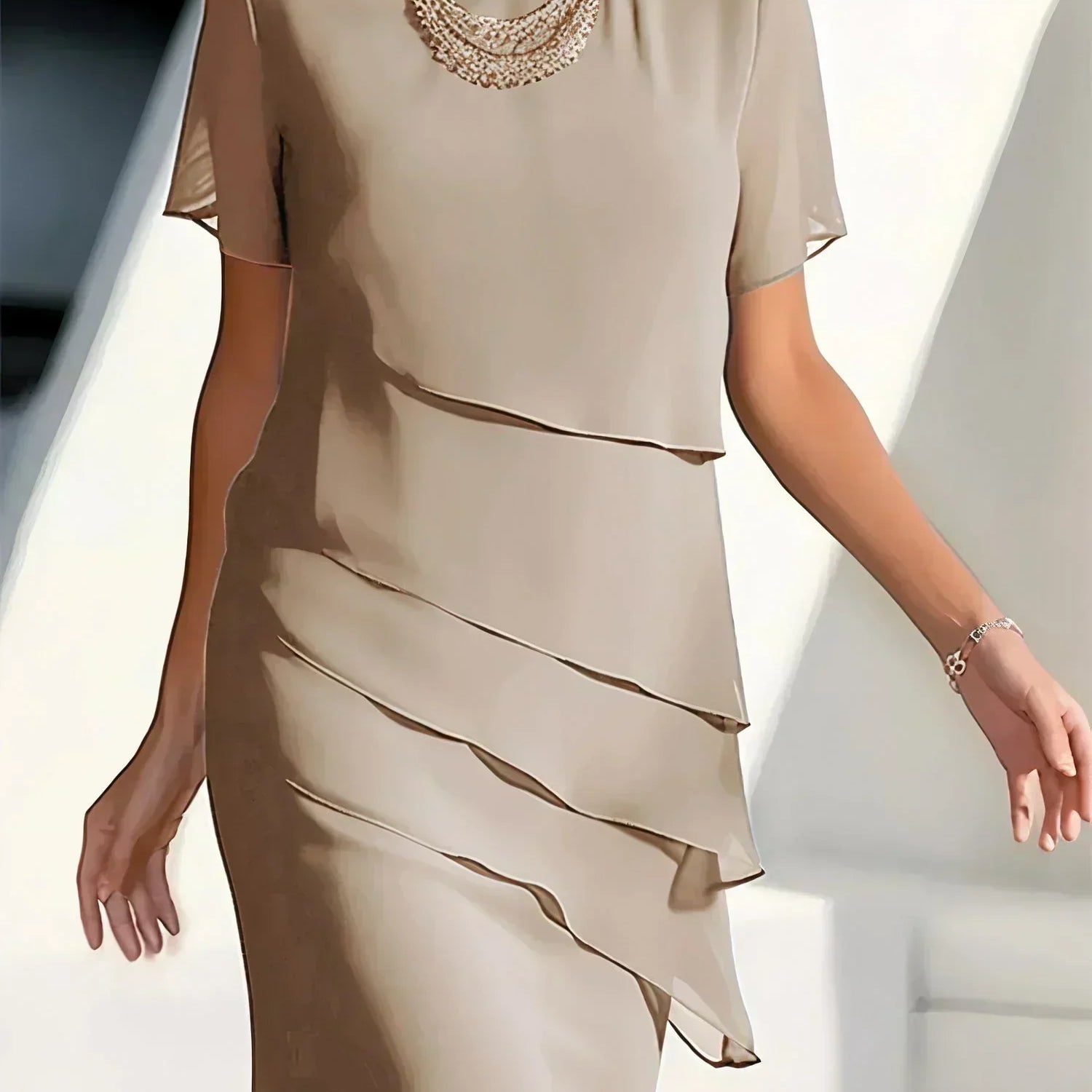 Monika - Short Sleeve Midi Dress