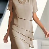 Monika - Short Sleeve Midi Dress