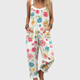 Sidonia | Dungarees with Spring Floral Print