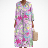Elise | Flattering Printed Summer Dress