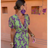 Lucinda - Boho Floral Pleated Summer Maxi Dress