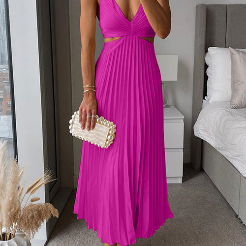 Isabella – Pleated Occasion Maxi Dress