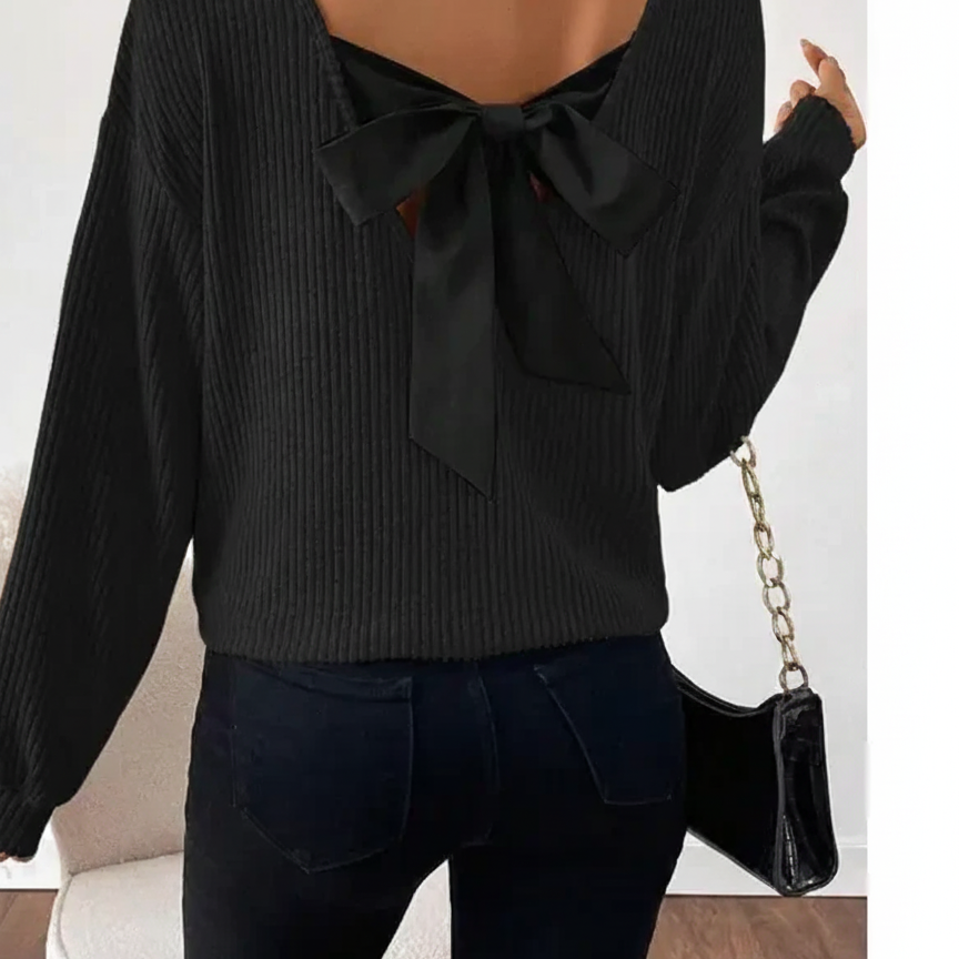 TAYLOR™ - Women's Casual Loose Fit T-Shirt Back Bow Design