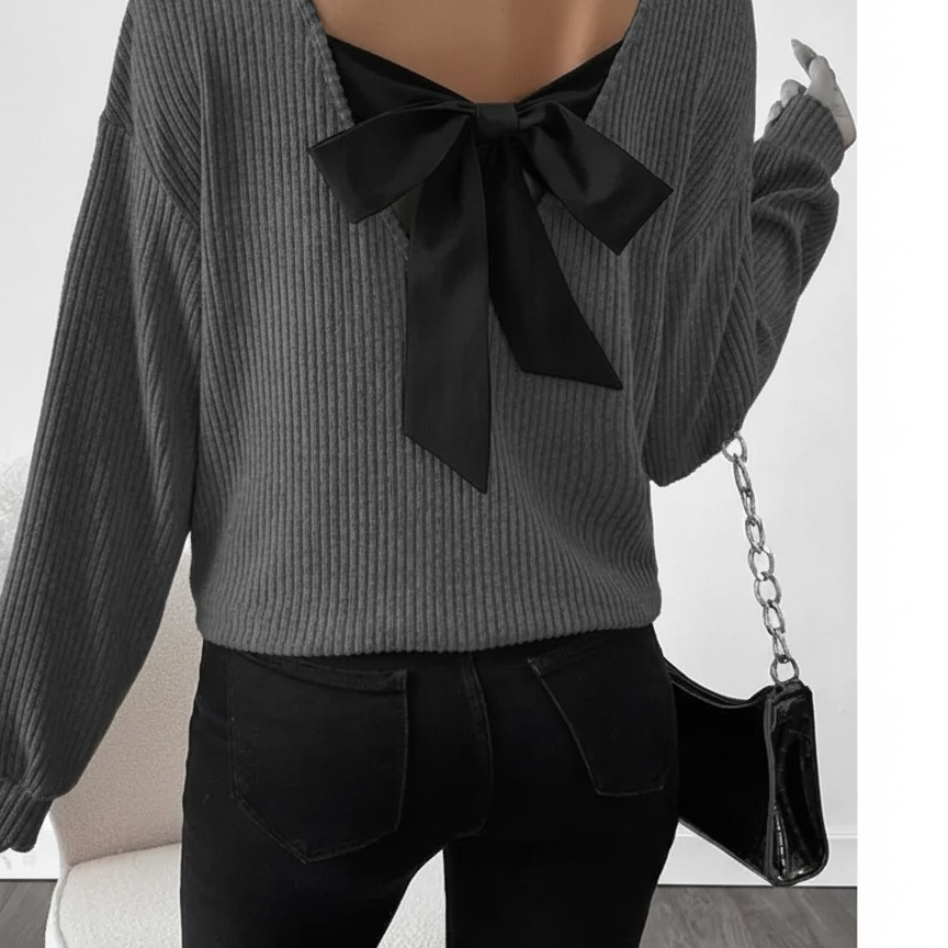 TAYLOR™ - Women's Casual Loose Fit T-Shirt Back Bow Design
