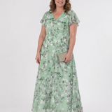 Ismeria - Floral Chiffon Maxi Dress