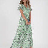 Ismeria - Floral Chiffon Maxi Dress