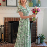 Ismeria - Floral Chiffon Maxi Dress