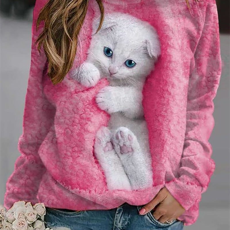 Neko™ - Cozy Cat Print Sweatshirt