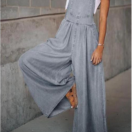 URA™ - Vintage Wide Leg Fashion Jumpsuit