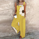 Duscha | Dungarees with Contrasting Blossom Print