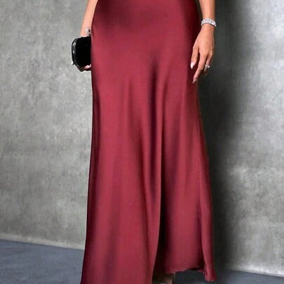 FIONA™ - Satin High-Waist Skirt