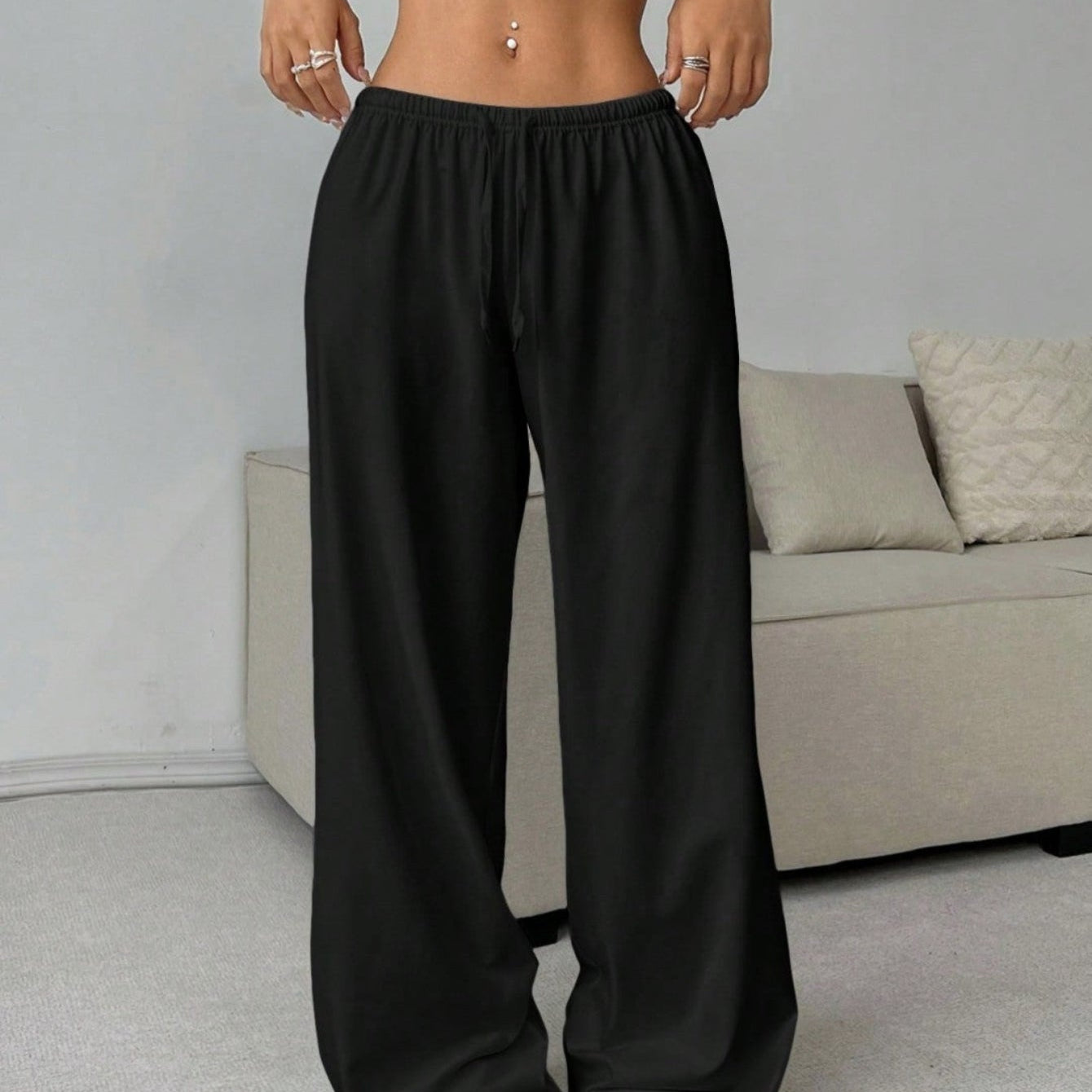 QOVELA™ - Casual Adjustable String Wide Leg Pants