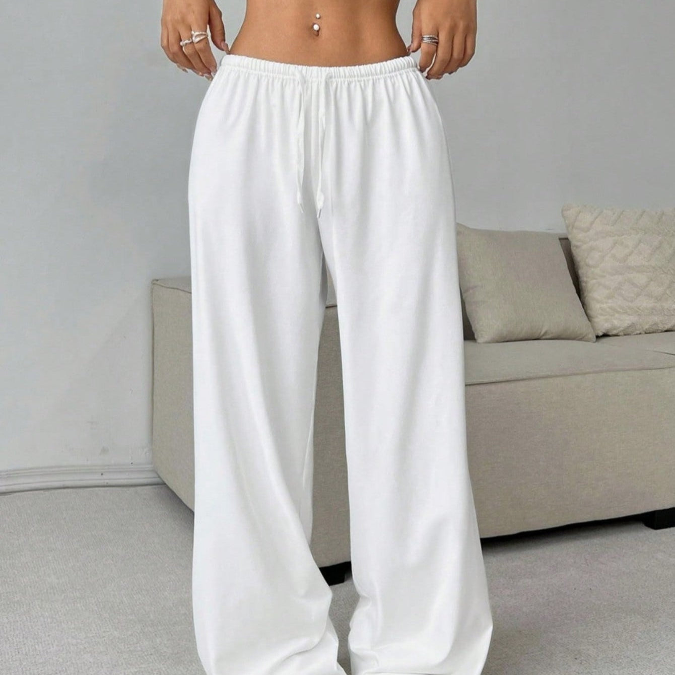 QOVELA™ - Casual Adjustable String Wide Leg Pants